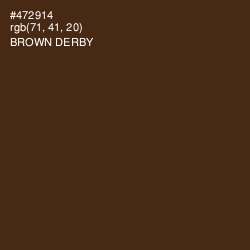 #472914 - Brown Derby Color Image